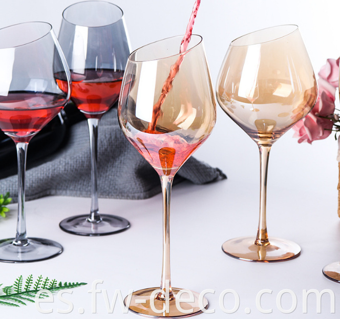 Coloured wine glass